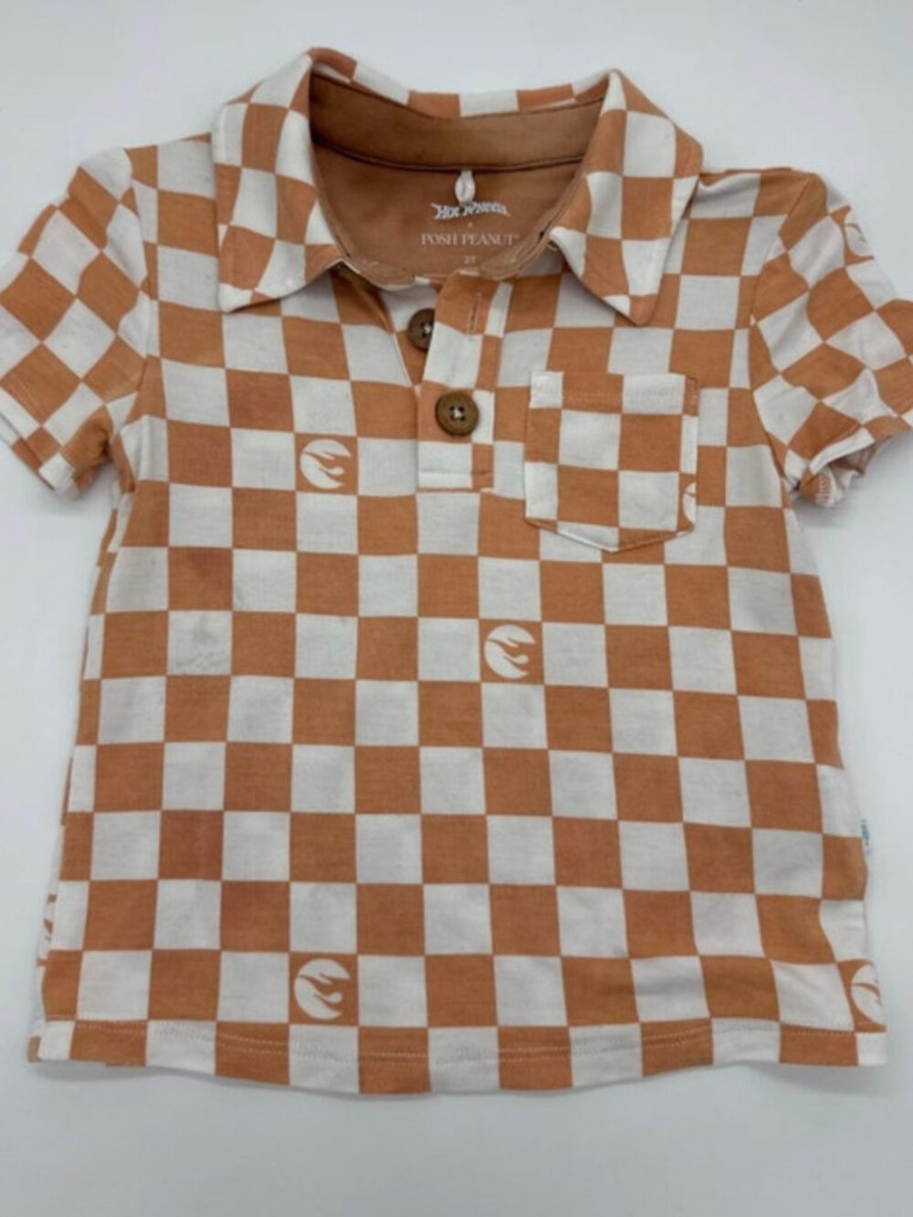Posh Peanut Hot Wheels bamboo shirt 2t